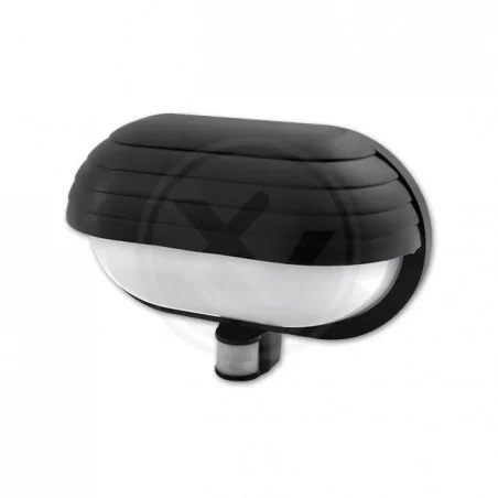 Kinkiety-ogrodowe - czarny kinkiet elewacyjny e27 froda z czujnikiem ruchu pir 3294 lvt 