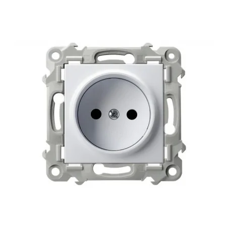 Gniazda-pojedyncze-podtynkowe - gniazdo pojedyncze bez uziemienia białe szafir gp-1z/m/00 ospel 