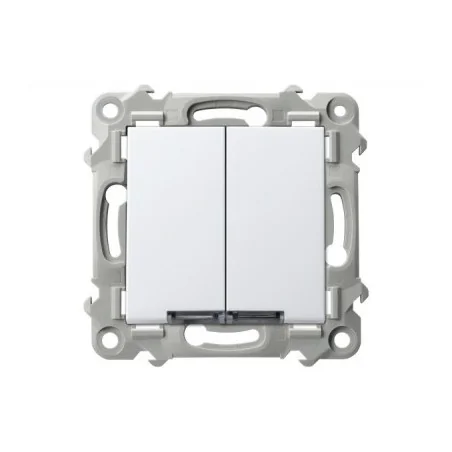 Wylaczniki-podwojne - włącznik świecznikowy biały z podświetleniem szafir łp-2zs/m/00 ospel 