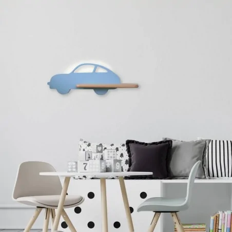 Kinkiety-do-pokoju-dziecka - kinkiet samochód + półeczka led 5w 4000k iq kids car 21-84798 candellux 