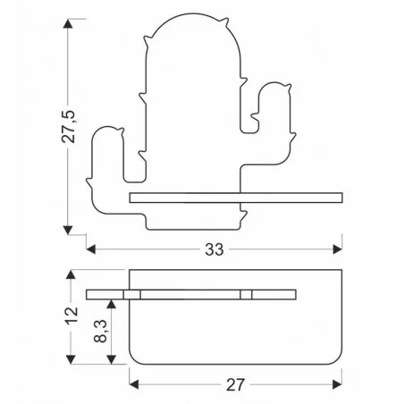 Kinkiety-do-pokoju-dziecka - lampa ścienna z drewnianą półką led 4w 4000k kids cactus 21-00903 candellux 