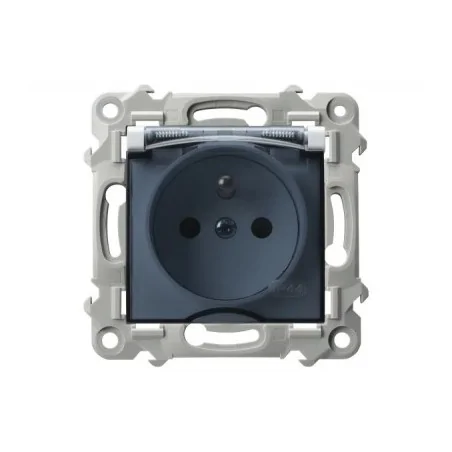 Gniazda-pojedyncze-podtynkowe - gniazdo bryzgoszczelne do łazienki ip44 z klapką dymną szafir gph-1zz/m/00/d ospel 