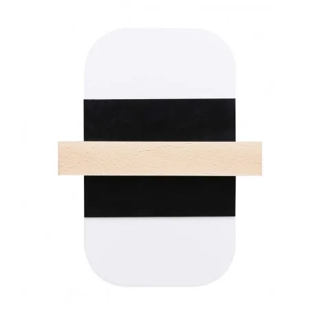 Kinkiety-do-salonu - kinkiet led 6w drewniany 4000k czarny april 21-05878 candellux 