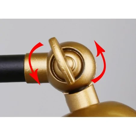 Kinkiety-do-salonu - kinkiet regulowany złoto-czarny 1x40w e27 truck 21-05915 candellux 