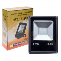 Naswietlacze-led-20w - naświetlacz zewnętrzny led 20w 3000k ip65 ekn665 eko-light 