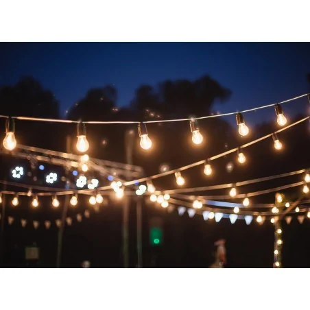 Swiecace-kule-i-girlandy - czarna girlanda ogrodowa z hakiem 5m ip44 eko1588 eko-light 