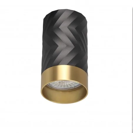 Oprawy-sufitowe - 323521 czarno złota tuba lampa sufitowa  arras gu10  polux 