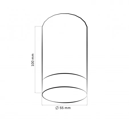 Oprawy-sufitowe - 323521 czarno złota tuba lampa sufitowa  arras gu10  polux 