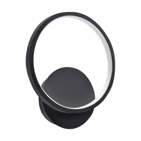 Kinkiety-do-salonu - 04049 kinkiet dekoracyjny led czarny okrągły 10w 4000k emma led c ideus 