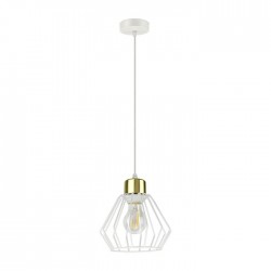 Lampy-sufitowe - biała lampa wisząca industrialna e27 60w waya ad-ld-6345we27m orno 