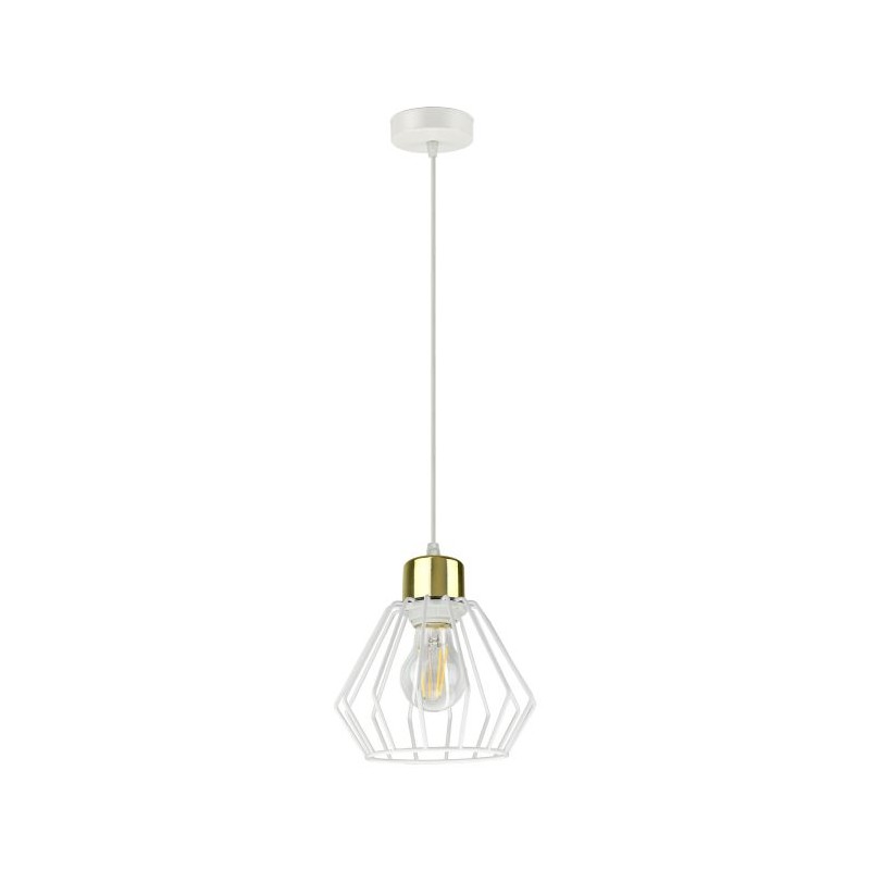 Lampy-sufitowe - biała lampa wisząca industrialna e27 60w waya ad-ld-6345we27m orno firmy ORNO 