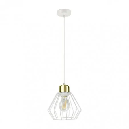 Lampy-sufitowe - biała lampa wisząca industrialna e27 60w waya ad-ld-6345we27m orno 