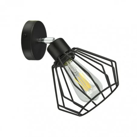 Lampy-sufitowe - czarna lampa ścienna ruchoma loft e27 60w waya ad-ld-6259be27m orno 
