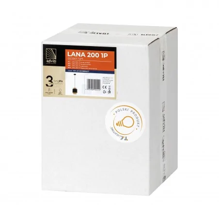 Lampy-sufitowe - oświetlenie wiszące rattanowe e27 1x60e lana ad-ld-6238be27t orno 