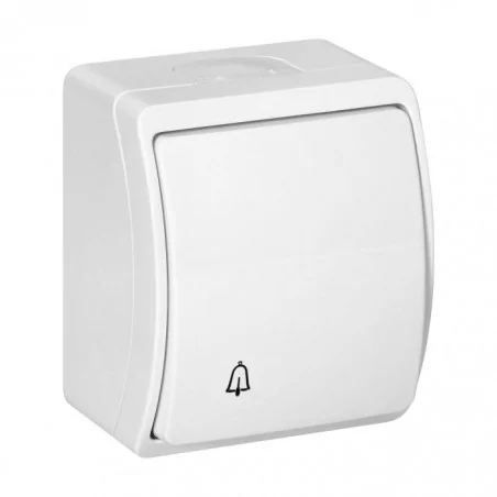 Wylaczniki-typu-swiatlo-zwierne - przycisk dzwonek natynkowy ip44 biały aquatic or-oe-7104/w orno 