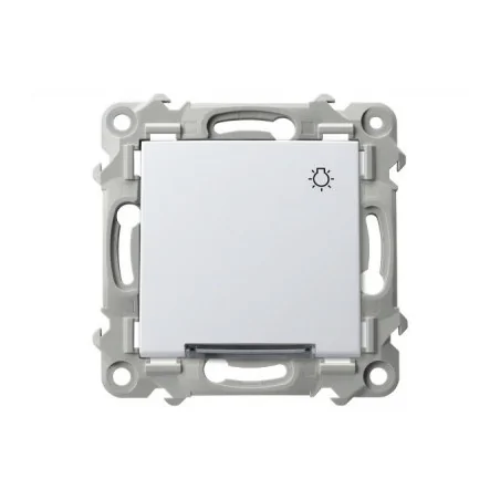 Wylaczniki-typu-swiatlo-zwierne - przycisk światła zwierny z podświetleniem z piktogramem żarówki biały szafir łp-5zs/m/00 ospel 