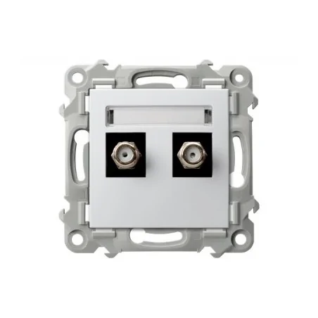 Gniazda-antenowe - gniazdo antenowe podwójne typu f szafir gpa-2zf/m/00 ospel 