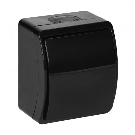 Wylaczniki-jednobiegunowe - czarny włącznik jednobiegunowy n/t na zewnątrz ip44 aquatic or-oe-7100/b orno 