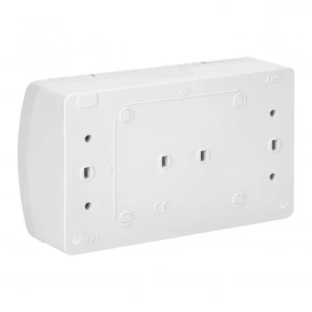 Gniazda-podwojne-podtynkowe - gniazdo podwójne białe ip44 natynkowe 2x2p+z aquatic or-oe-7106/w orno 