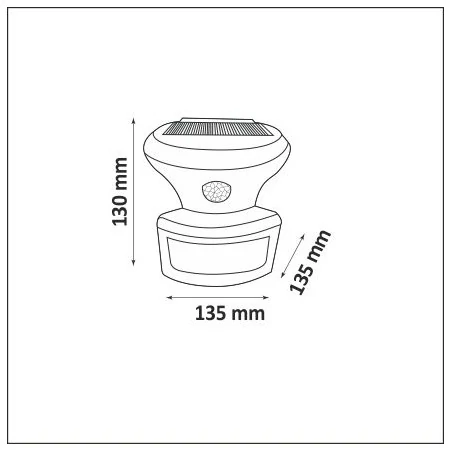 Lampy-solarne - 307729 naświetlacz led 5w 550lm solarny z czujnikiem ruchu i zmierzchu polux 