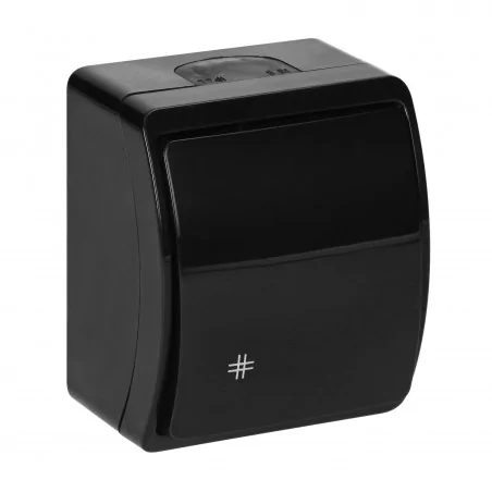 Wylaczniki-krzyzowe - łącznik krzyżowy na zewnątrz ip44 czarny n/t aquatic or-oe-7103/b orno 