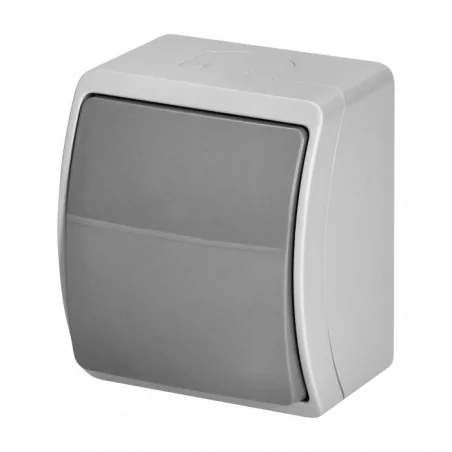 Wylaczniki-jednobiegunowe - natynkowy włącznik pojedynczy szary-grafitowy ip44 aquatic or-oe-7100/gr orno 