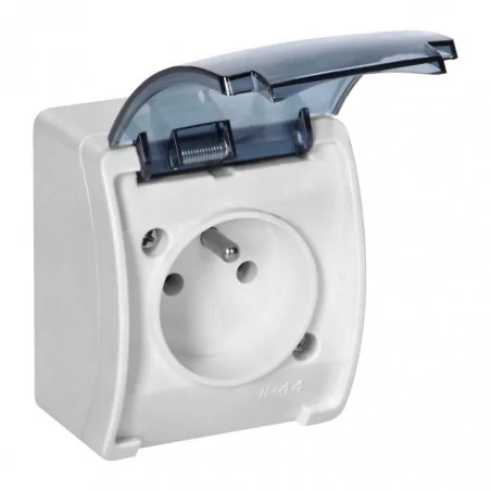 Gniazda-pojedyncze-natynkowe - hermetyczne gniazdo n/t ip44 białe dymione aquatic or-oe-7105/wt orno 
