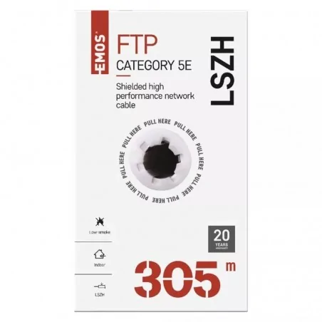 Kable-i-przewody - s9222 kabel przewód ftp cat5e lszh 305m emos 