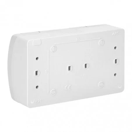 Gniazda-podwojne-natynkowe - podwójne gniazdo schuko ip44 natynkowe 2x2p+z aquatic or-oe-7106(gs)/w orno 