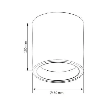 Oprawy-sufitowe - biała oprawa sufitowa tuba na żarówkę gu10 falco 323644 polux 