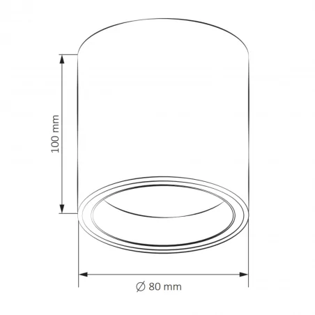 Oprawy-sufitowe - tuba sufitowa natynkowa w kolorze czarnym gu10 falco 323651 polux 