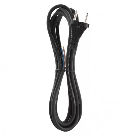 Kable-i-przewody - s03050 przewód przyłączeniowy  guma czarny 2x1,00 5metrów emos 
