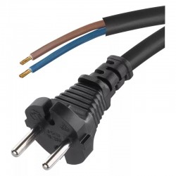Kable-i-przewody - s03050 przewód przyłączeniowy  guma czarny 2x1,00 5metrów emos