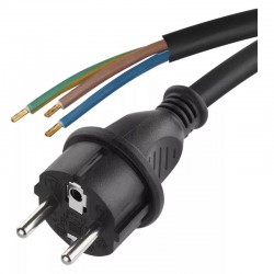 Kable-i-przewody - s03150 przewód przyłączeniowy  guma czarny 3x1,00mm 5metrowy emos
