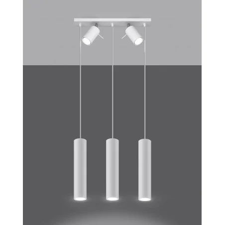 Oswietlenie-sufitowe - biała lampa wisząca 5xgu10 ring 3 sl.1098 sollux lighting 