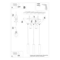 Oswietlenie-sufitowe - biała lampa wisząca 5xgu10 ring 3 sl.1098 sollux lighting 