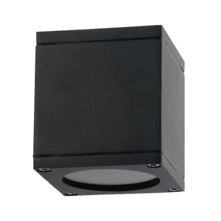 Kinkiety-ogrodowe - oprawa sufitowa natynkowa czarna kwadratowa gu10 ip54 morris 323255 polux 