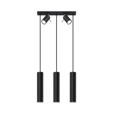 Oswietlenie-sufitowe - czarna lampa wisząca 5xgu10 ring 3 sl.1099 sollux lighting 