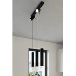 Oswietlenie-sufitowe - czarna lampa wisząca 5xgu10 ring 3 sl.1099 sollux lighting 