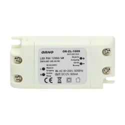 Zasilacze-led - zasilacz do led 12vdc 6w ip20or-zl-1609 orno 