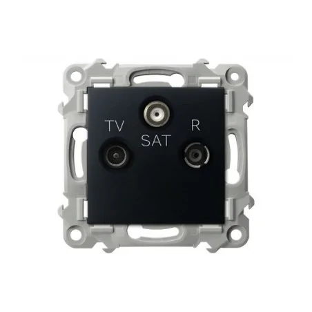 Gniazda-antenowe - gniazdo antenowe rtv-sat końcowe czarny metalik szafir gpa-zs/m/33 ospel 