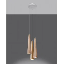 Oswietlenie-sufitowe - drewniana lampa wisząca sula 3p sl.1101 sollux lighting 