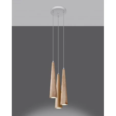 Oswietlenie-sufitowe - drewniana lampa wisząca sula 3p sl.1101 sollux lighting 