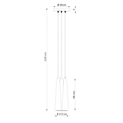 Oswietlenie-sufitowe - drewniana lampa wisząca sula 3p sl.1101 sollux lighting 