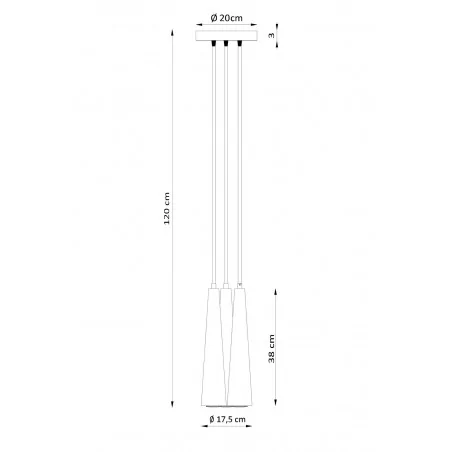 Oswietlenie-sufitowe - drewniana lampa wisząca sula 3p sl.1101 sollux lighting 