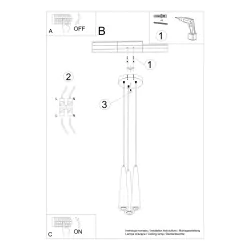 Oswietlenie-sufitowe - drewniana lampa wisząca sula 3p sl.1101 sollux lighting 