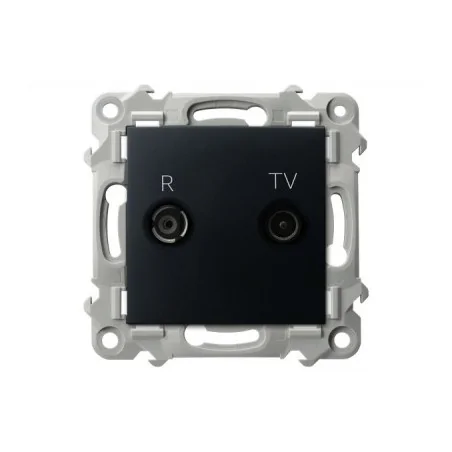 Gniazda-antenowe - gniazdo antenowe rtv zakończeniowe w kolorze czarny metalik szafir  gpa-10zpz/m/33 ospel 