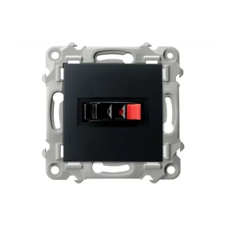 Gniazda-glosnikowe - gniazdo głośnikowe pojedyncze czarny metalik szafir gg-1z/m/33 ospel 