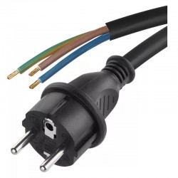 Kable-i-przewody - s03230 przewód przyłączeniowy  guma czarny 3x1,5 mm2 3 metry emos 