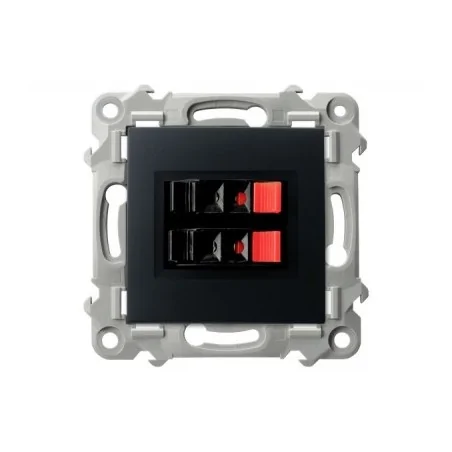 Gniazda-glosnikowe - gniazdo głośnikowe podwójne czarny metalik szafir gg-2z/m/33 ospel 